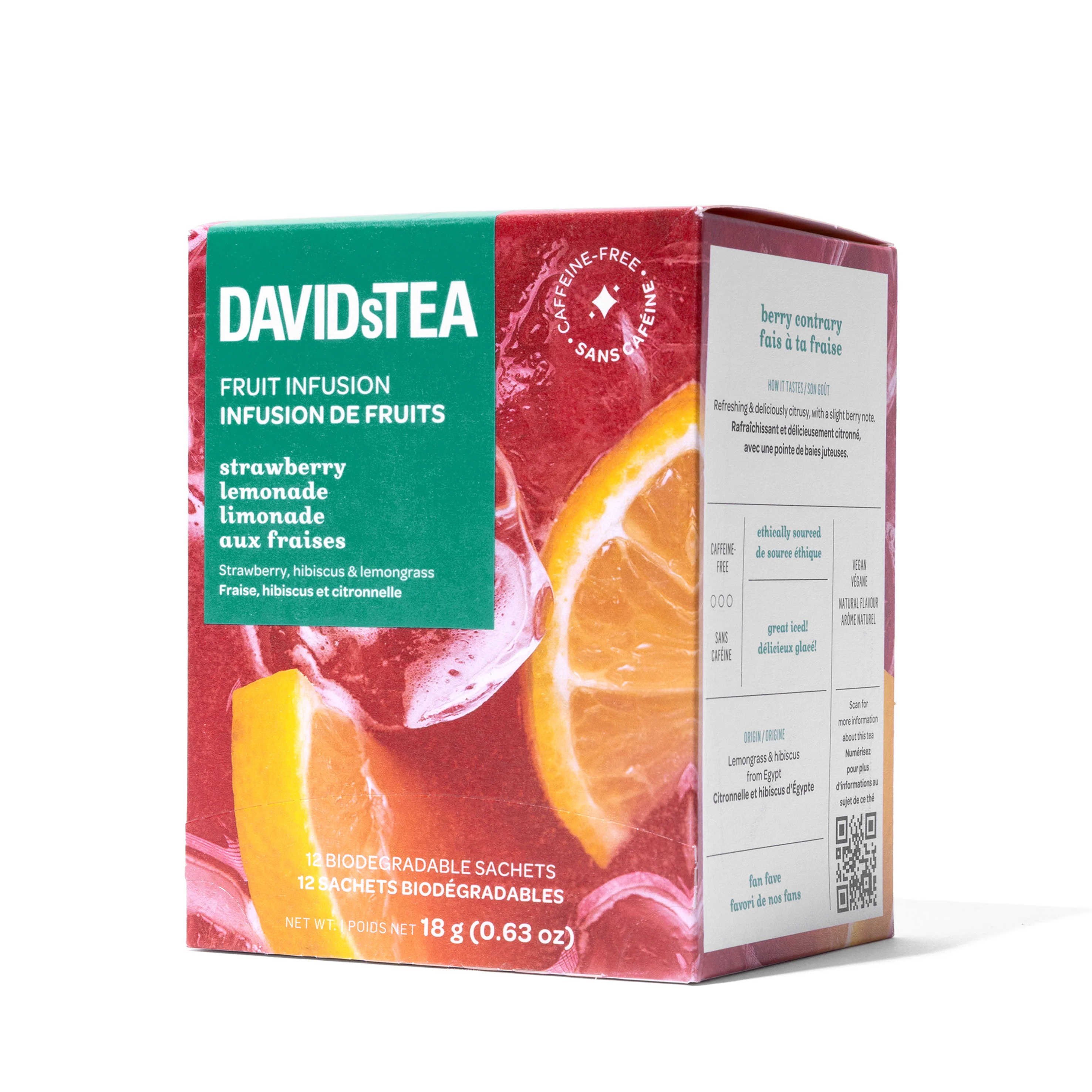 DAVIDsTEA Strawberry Lemonade Tea Pack of 12 Sachets — SKU SB-FB6799-F41118C455460E - Image 3