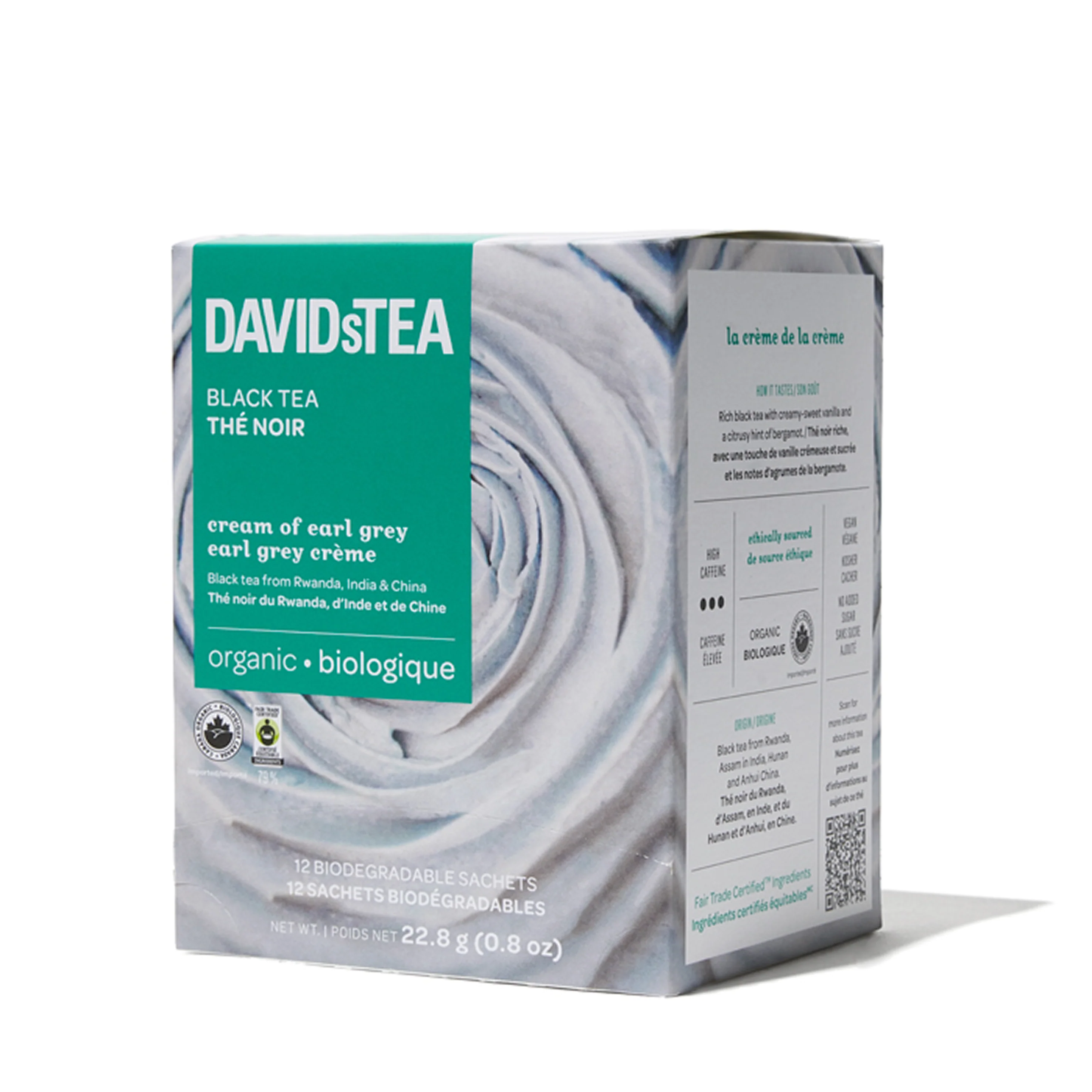 DAVIDsTEA Organic Cream of Earl Grey Tea Pack of 12 Sachets — SKU SB-FB6799-EA3BDD30ED27BC - Image 3