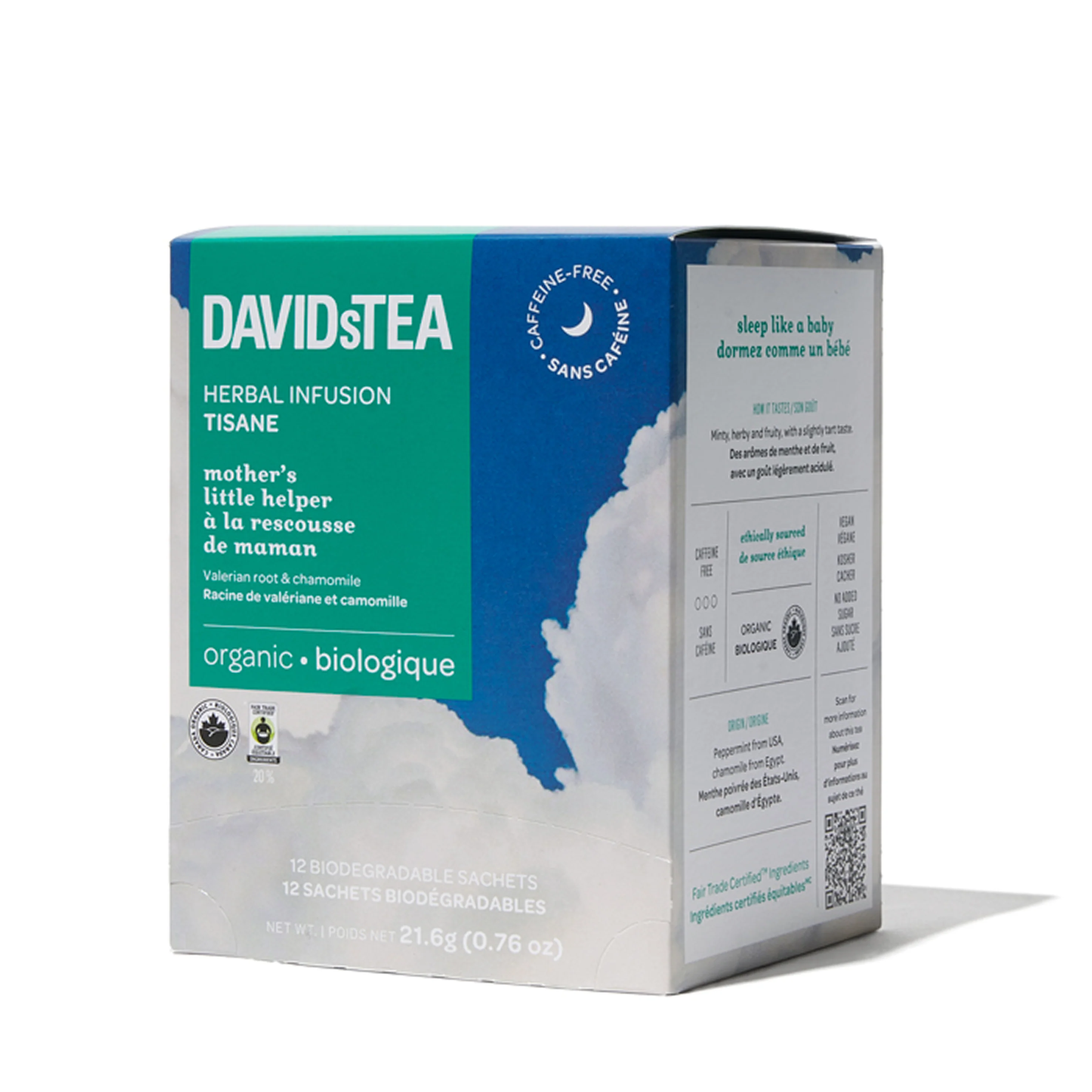 DAVIDsTEA Organic Mother's Little Helper Tea Pack of 12 Sachets — SKU SB-FB6799-2ED6E112F48F10 - Image 3