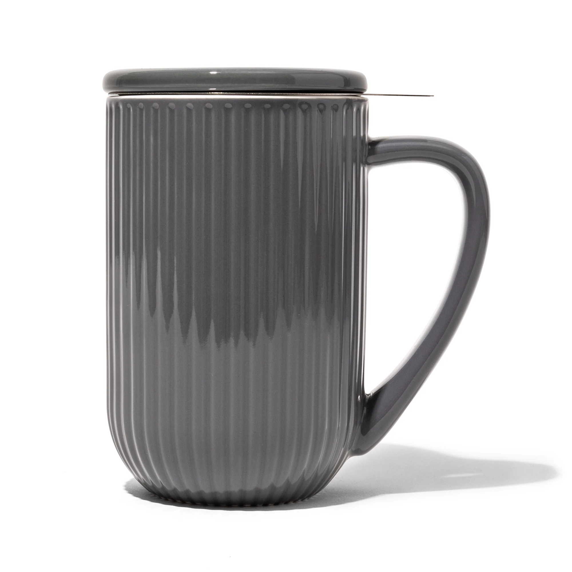 DAVIDsTEA Sesame Grey Ribbed Nordic Mug — SKU SB-FB6799-64A42138F00FAE Cup - Image 2