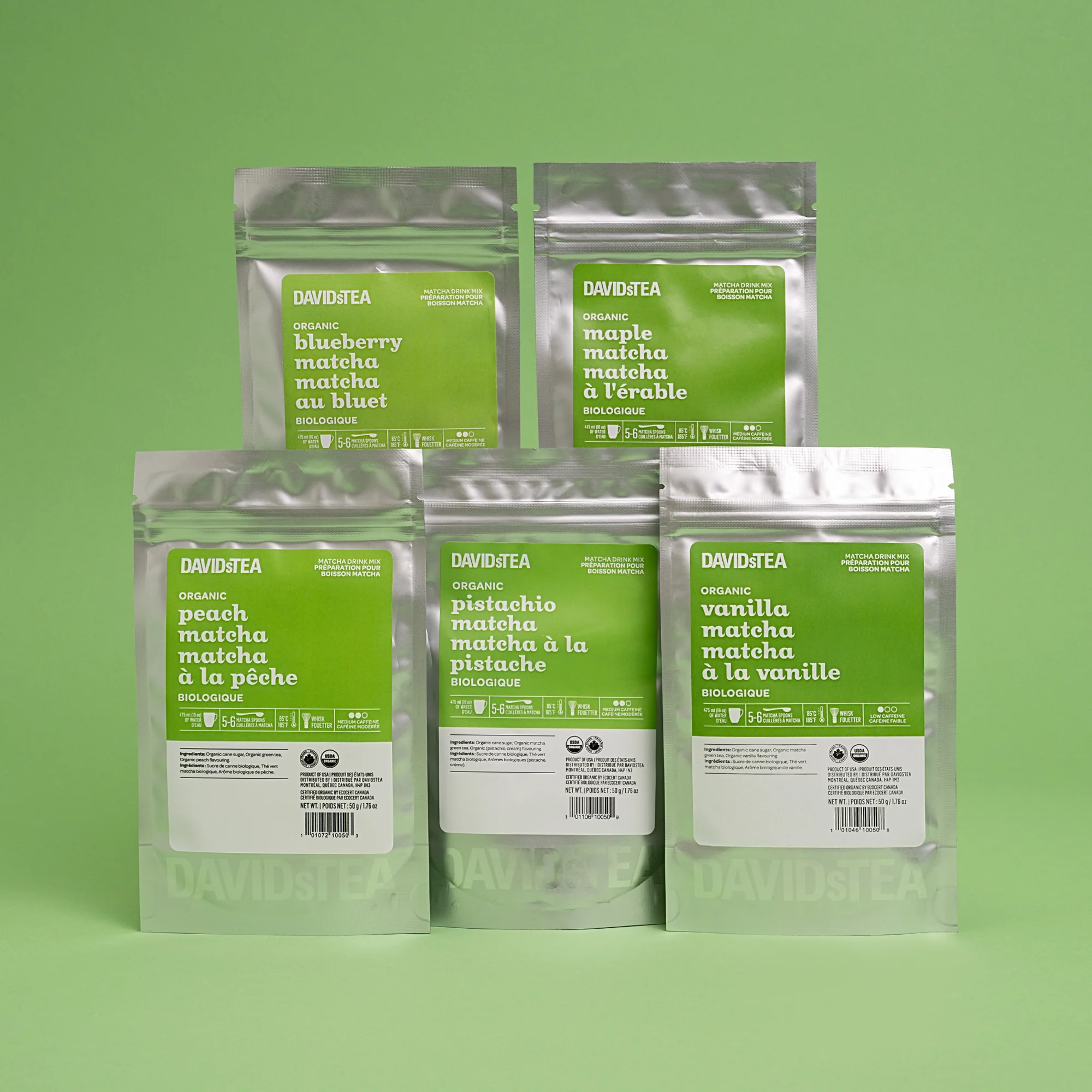 DAVIDsTEA Best Selling Matcha Tasting Pack Tea