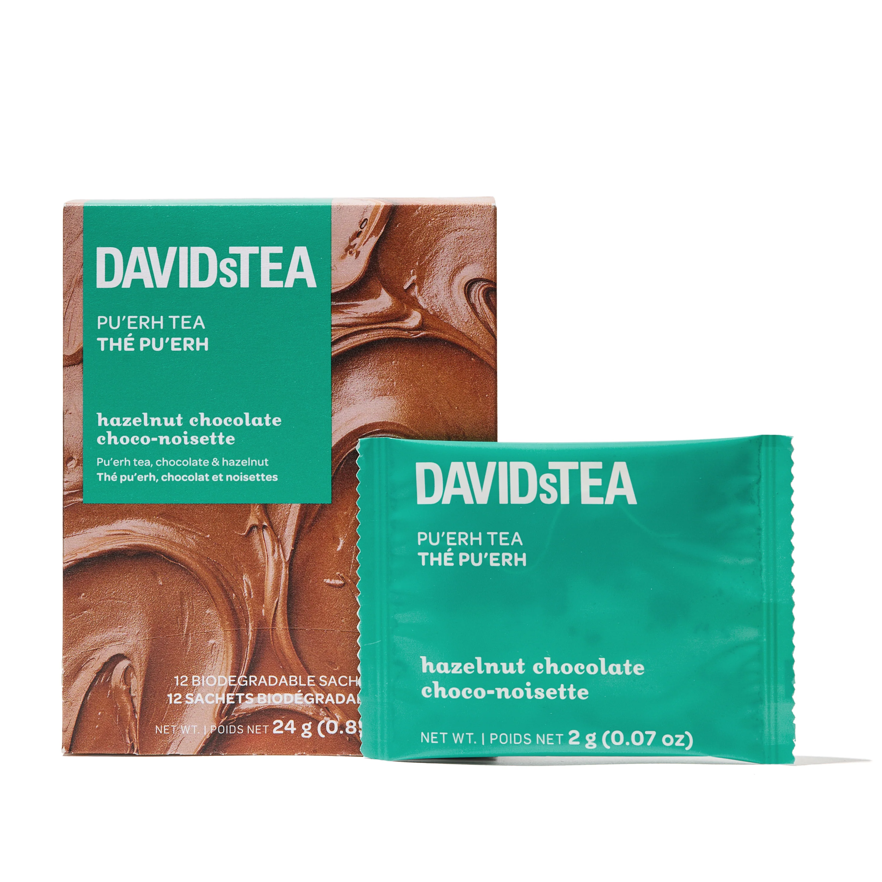 DAVIDsTEA Hazelnut Chocolate Tea Pack of 12 Sachets — SKU SB-FB6799-6CB8A1F6452EDF