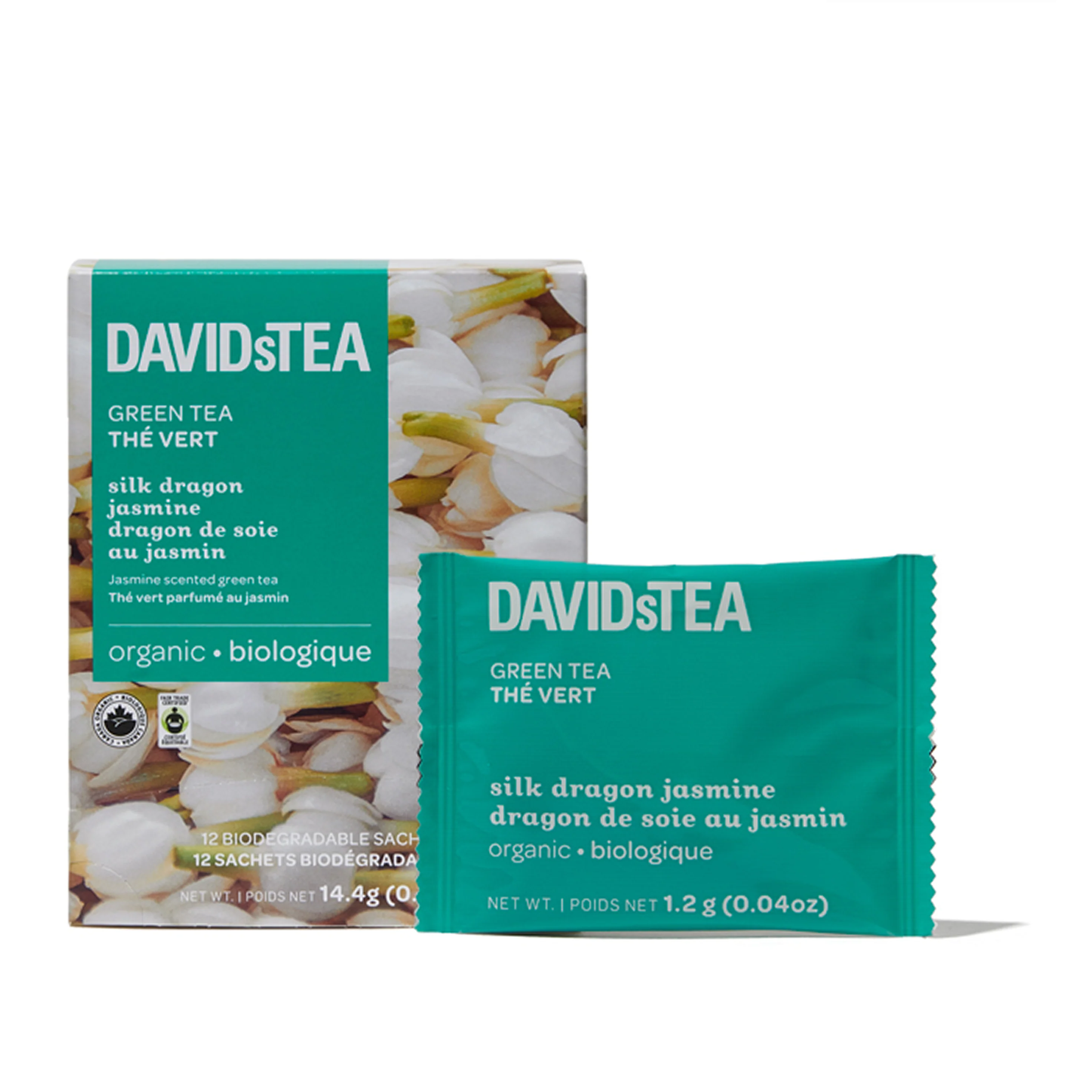 DAVIDsTEA Organic Silk Dragon Jasmine Tea Pack of 12 Sachets — SKU SB-FB6799-6FFD91C45E6D66 - Image 2