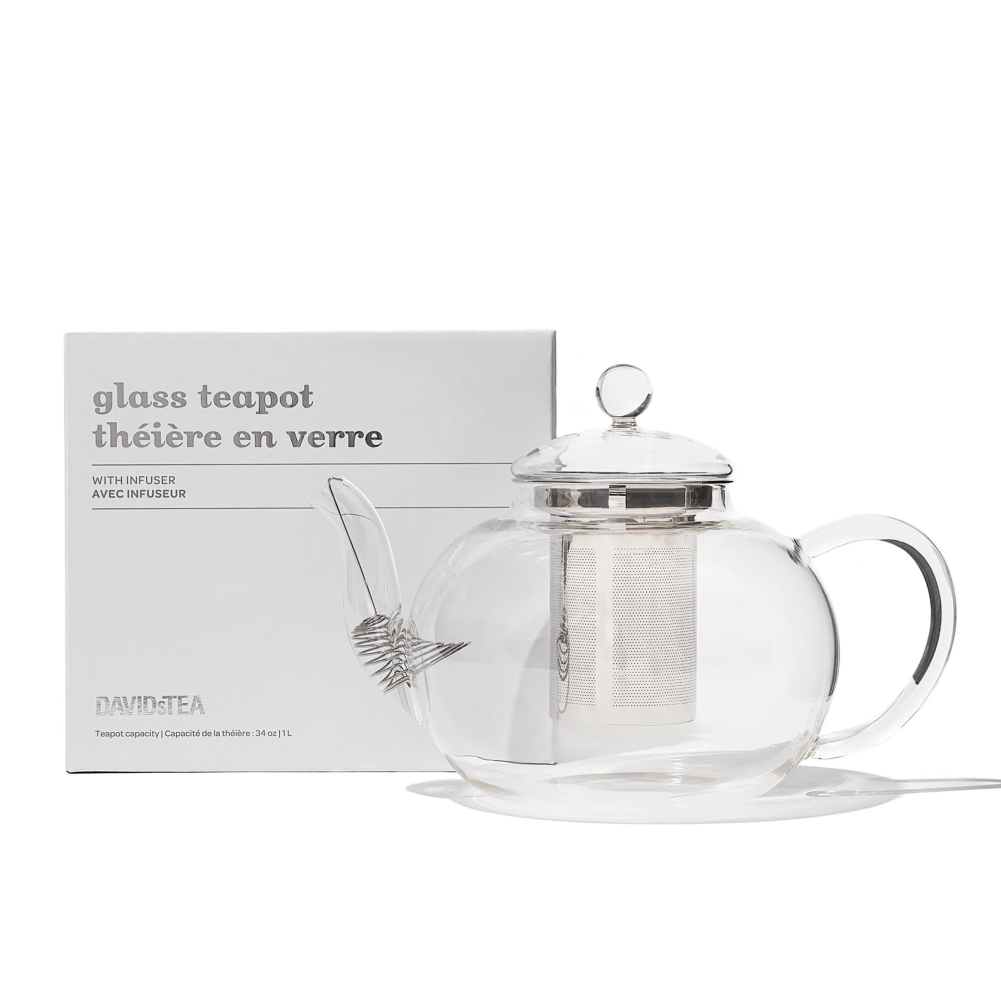 DAVIDsTEA Clear Glass Bubble Teapot — SKU SB-FB6799-5B835D6DD79505 Tea
